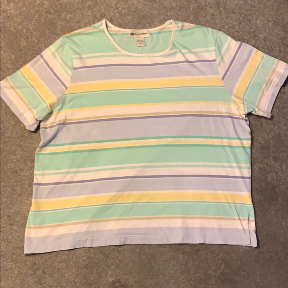 🦄3/$30 Pastel stripe tee